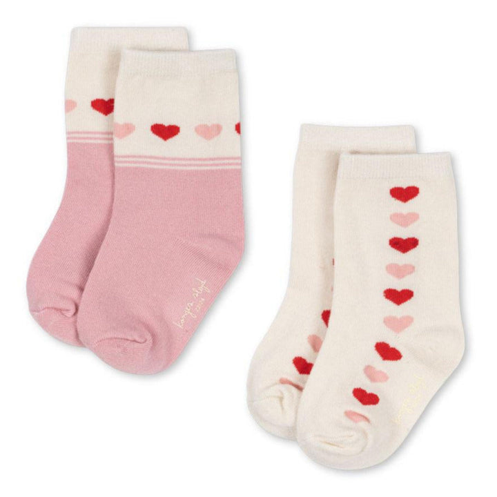 Jaquard sokkar, 2 pør, Heart