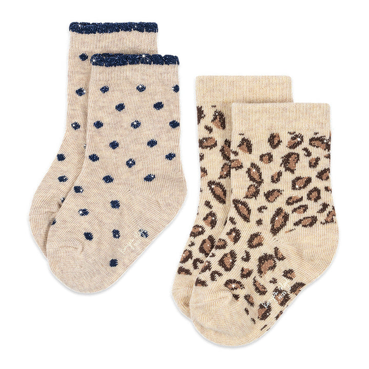 Jacquard sokkar, 2 pør, Glitter Leo