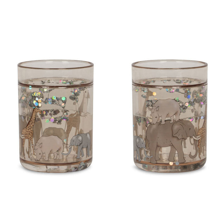 Glitter Cup, 2 stk, Safari